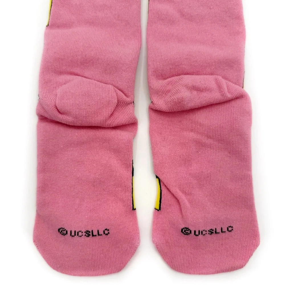 Odd Sox Minions Crew Socks Kids Boys Girls Pink Yellow Banana Fun Gift Movie
